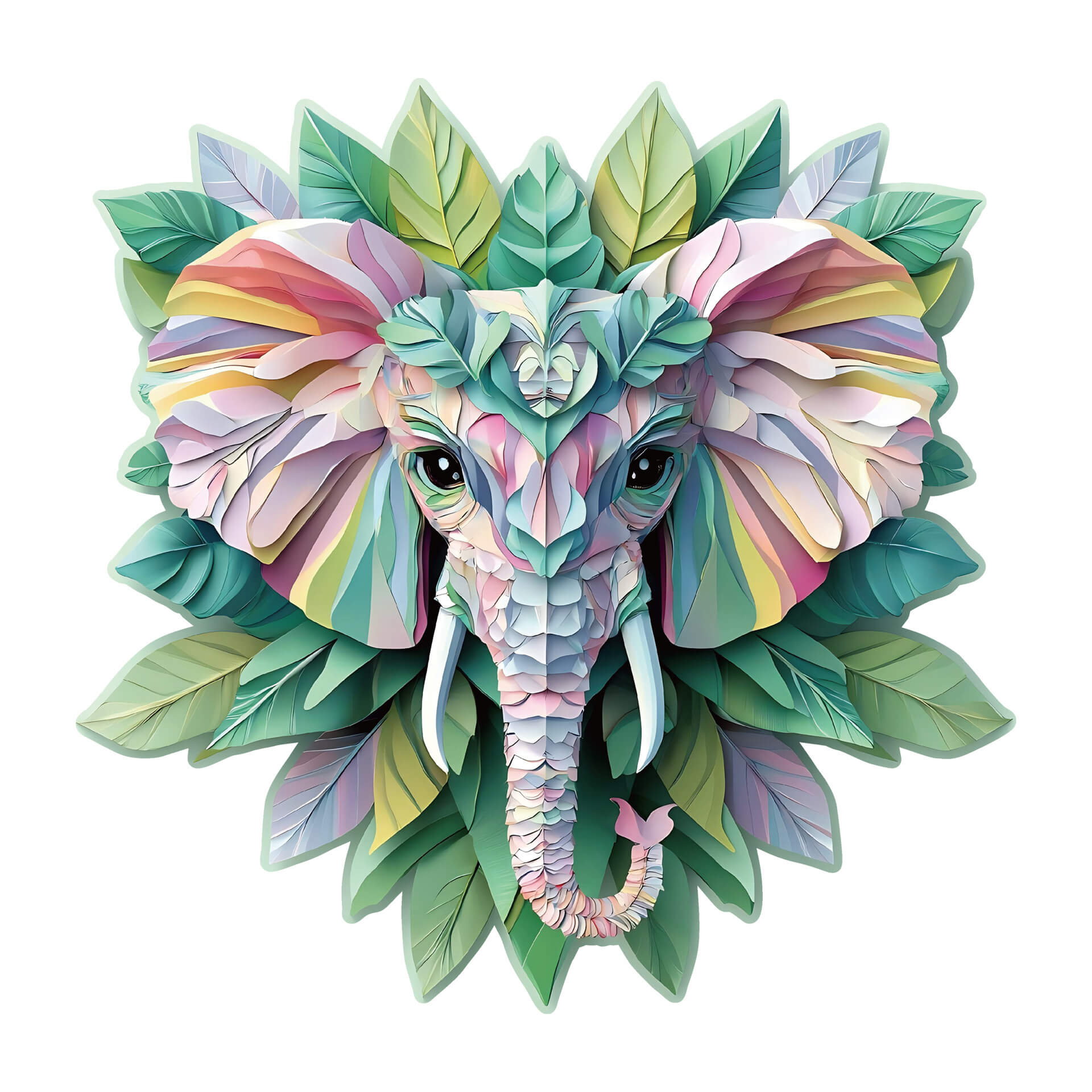 Elephant wooden puzzle displayed as home decor art